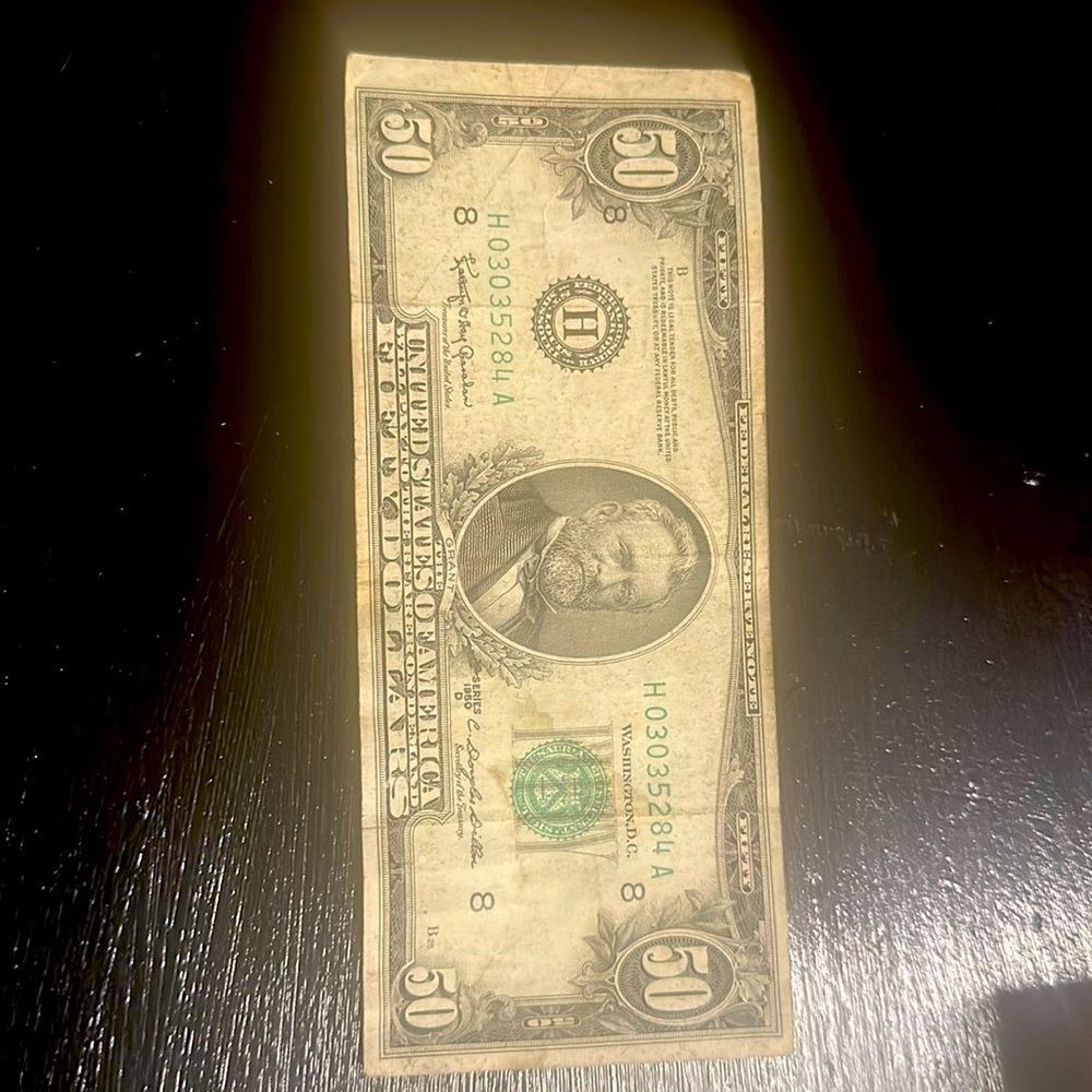 1950 D Fifty Dollar Bill.